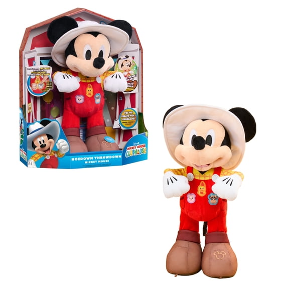 Disney Jr. Mickey Mouse Clubhouse Hoedown Throwdown Mickey Mouse Interactive Plush with Lights, Sounds, Dancing Action, and Songs, Ages 3+