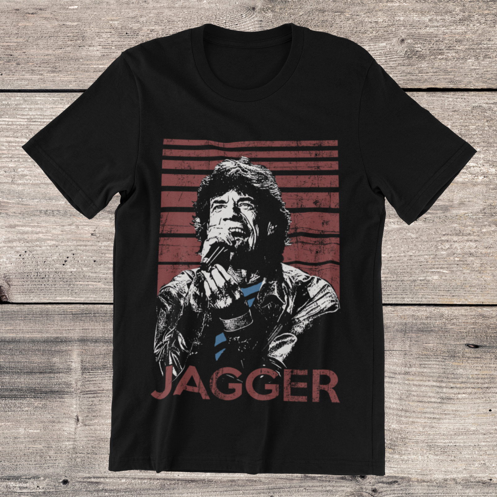 MICK JAGGER TShirt The Rolling Stones English Rock Band on Ring Spun