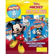 BENDON Disney Mickey Mouse 8 Count Mini Play Pack with Small Coloring Book and Crayons, Paper Party Favors