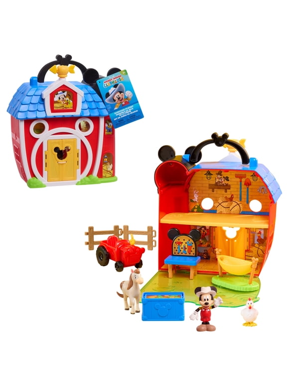 Disney Jr. Mickey Mouse Clubhouse+ Barnyard Playset, 12 Pieces, Walmart Exclusive, Kids Ages 3+