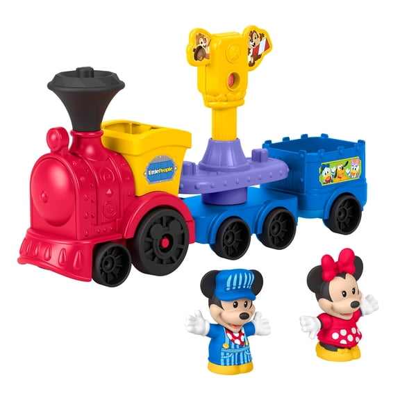 Fisher-Price Little People DISNEY Jr Mickey & Minnie Musical Train Toddler Toy with 2 Figures