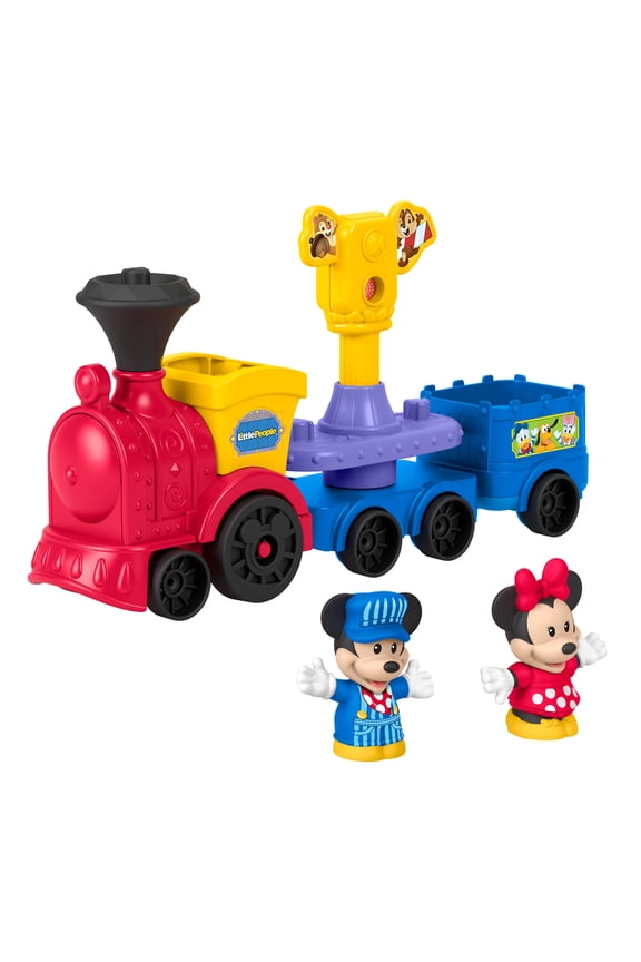 Fisher-Price Little People Disney Jr Mickey & Minnie Musical Train Toddler Toy with 2 Figures