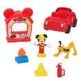 thumbnail image 1 of Disney Jr. Mickey Mouse Mini Playset, Mickey & Pluto Figures, Fire Truck & Accessories, Ages 3+, 1 of 8