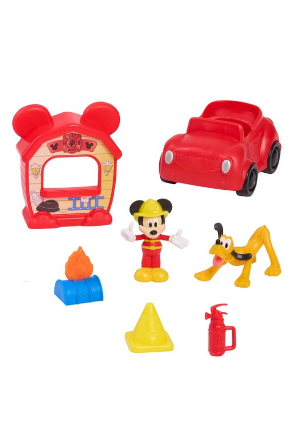 Disney Jr. Mickey Mouse Mini Playset, 7-pieces, Toy for Kids Ages 3 and up