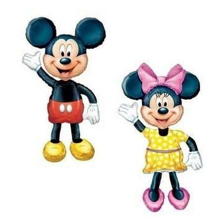MICKEY & MINNIE Air WALKER AIRWALKER Huge Birthday Party Mylar Helium Balloons by LGP