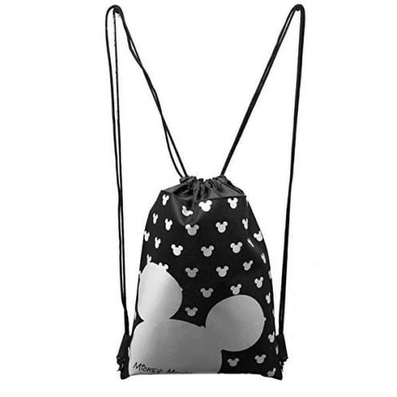 MICKEY MOUSE BACKPACK DRAWSTRING BACKPACK SLING TOTE BAG NWT DISNEY LAND SILVER