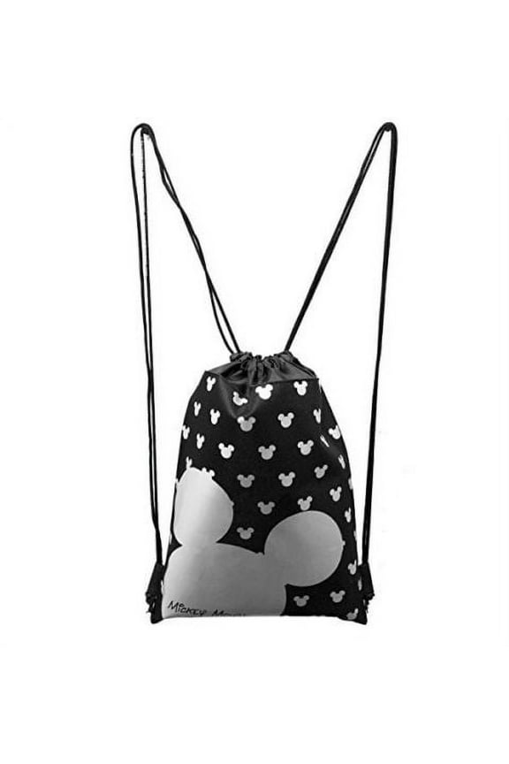 MICKEY MOUSE BACKPACK DRAWSTRING BACKPACK SLING TOTE BAG NWT DISNEY LAND SILVER