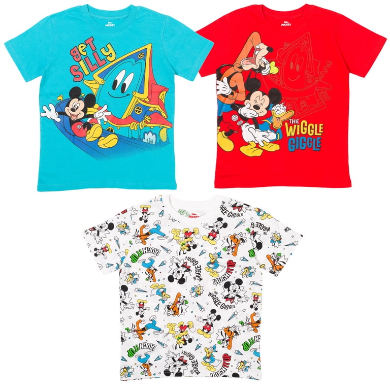 Disney Mickey Mouse Toddler Boys' 3-Pack Short Sleeve T-Shirts