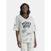 Mickey Mouse Women's Football Tee with Short Sleeves, Sizes XXS-2XL