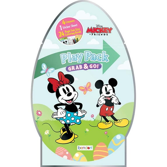 Diseny Mickey Mouse Easter Activity Play Pack with Coloring Book and Mini Crayons, Paperback by Bendon
