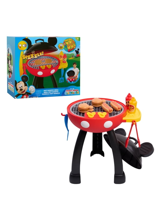 Disney Jr. Mickey Mouse Clubhouse Hot Diggity Grill Set, 15-pieces, Kids Toy for Ages 3 and up