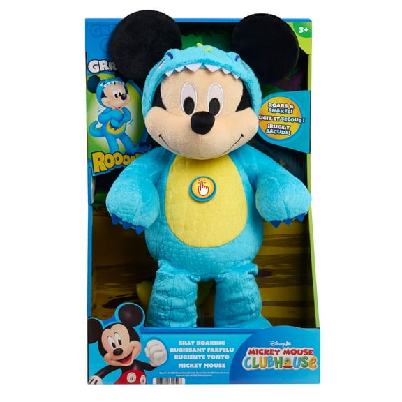 Silly Roaring Mickey Mouse, Interactive Roaring and Moving Feature 12 Inch Plush, for Boys and Girls Ages 3 and up
