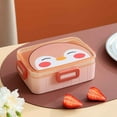 thumbnail image 1 of Bento Box,Bento Lunch Box,Shatterproof Crystal Clear Base,Food Storage Container,Under $10, 1 of 10