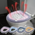 thumbnail image 1 of MICLOZYT Clearance,Bathroom Toilet Seat Covers,Easy to Install,Soft Thicker Warmer,Toilet Seat Cushion Thickened Knitted Toilet Seat Cushion Washable Household Winter Warm Toilet Seat Cover Mat, 1 of 1