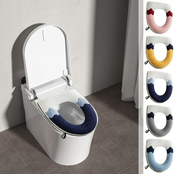 MICLOZYT Clearance,Toilet Seat Cover Pads,with Comfort Foam,Zipper Model Toilet Seat Household Embroidery Sitting Washer Toilet Seat Cover Cute Washer Four Seasons Universal Toilet Seat