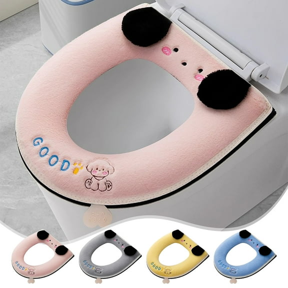 MICLOZYT Clearance,Toilet Seat Covers,Washable and Comfortable,Standard Size,Zipper Style Household Universal Use Plush Toilet Seat Cover Winter Season Thickening and Warm Washable with Handle