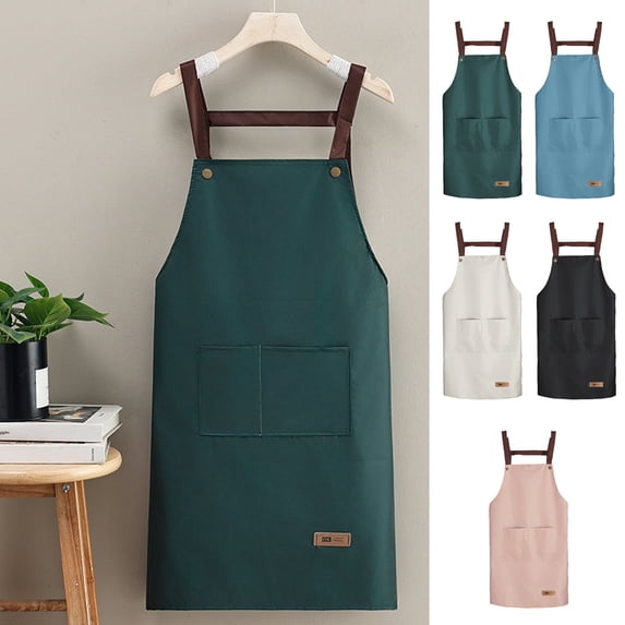 MICLOZYT Under $5,Kitchen Aprons for Cooking,Wipeable Waterproof Oil-Proof Aprons,Valentine's Day Gift for Mother Father Wife