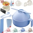 thumbnail image 1 of MICLOZYT Clearance,Under $5,Microwave Ramen Bowl with Lid Microwavable Ramen Noodles Bowl Set with Chopsticks Spoon Fork Ramen Cooker with Handles for College Dorm Room Apartment Essentials, 1 of 9