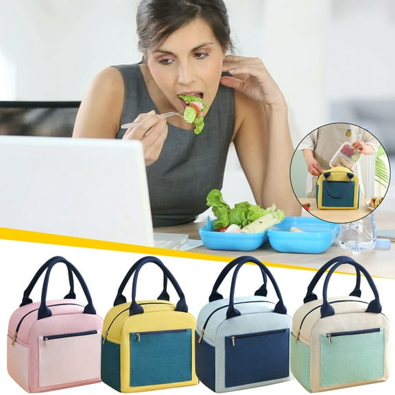 Under $5,Reusable Lunch Bag for Adults,Leakproof Reusable Insulated Bags,Lunch Tote Bag for Picnic Travel,Hiking Fishing,Green
