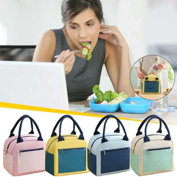 MICLOZYT Clearance!Under $5,Women Lunch Bags for Work,Leakproof Reusable Insulated Bags,Lunch Tote Bag for Work,Picnic Travel,Hiking Fishing,Yellow