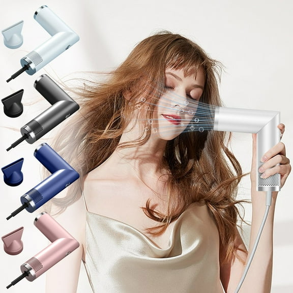 Hair Dryer Blow Dryer with Diffuser,Foldable Fast Drying,Lightweight,Low-Noise Blow Dryer,Hairdryer with Holderer for Normal and Curly Hair,Pink