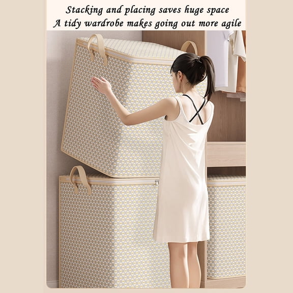 Heavy Duty Moving Bags,Non Woven Gray Corrugated Clothes Special Storage Box,Space Saver Bags for Storing Clothes,Comforters,Blankets,Pillows,110L