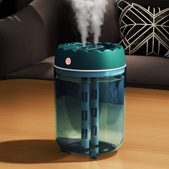 MICLOZYT Humidifier for Bedroom,1.8L Large Capacity Desktop Double Spray Cold Mist Humidifier with Night Light,Air Humidifier for Home Baby Nursery & Plants