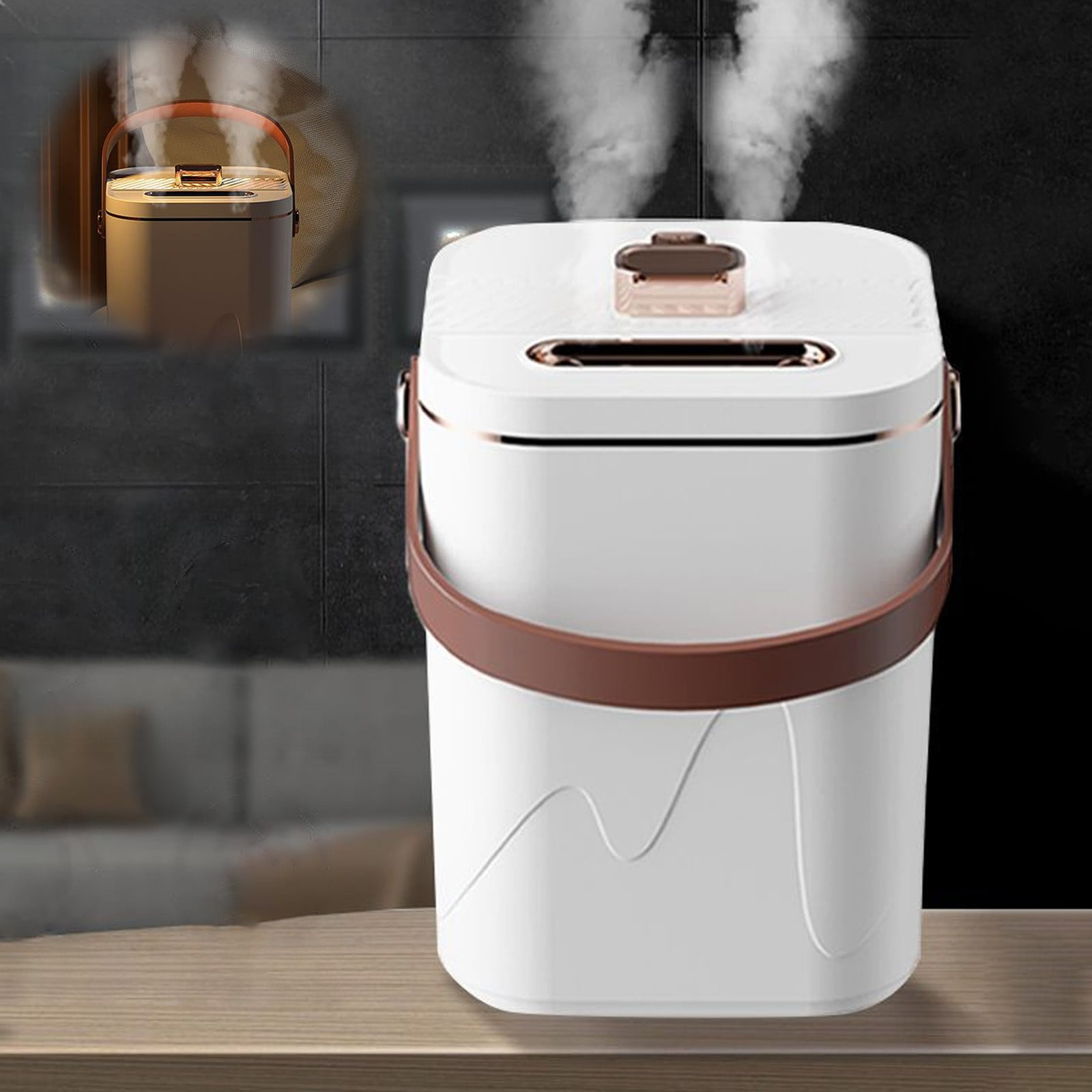 Humidifier for Bedroom,1.8L Quiet Portable Dual-Nozzle Desktop Cool Mist Humidifier,for Baby Nursery and Plant