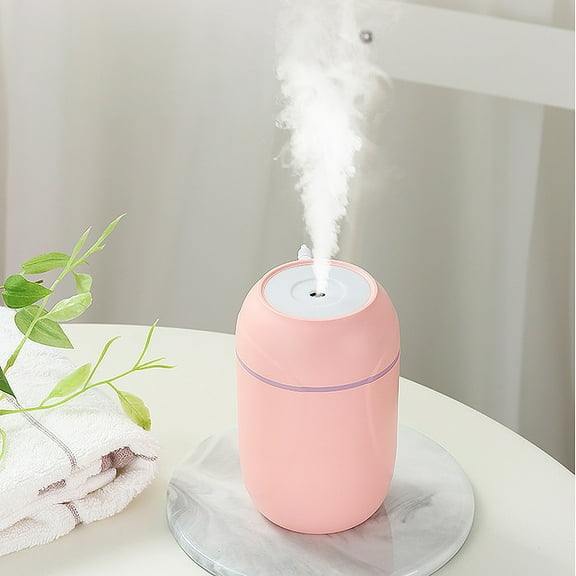 Humidifier for Bedroom,Quiet And Portable USB Car-Mounted Cool Mist Humidifier (Pink),Air Humidifier for Home Baby Nursery & Plants