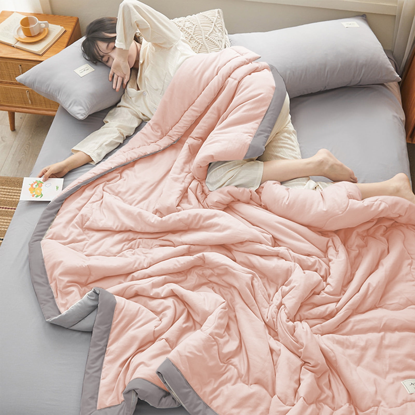 MICLOZYT Queen King Quilt,Cooler Comforter Double Sided Cold Effect