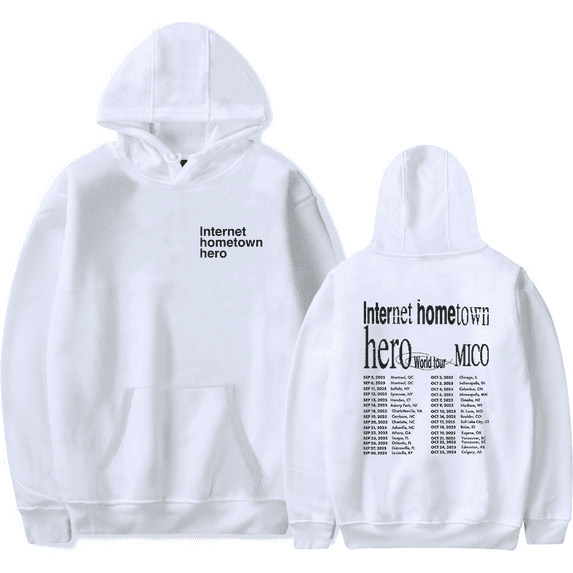 MICO Merch Internet Hometown Hero World Tour Hoodie Long Sleeve Men Women Pullover Sweatshirt Suit Hoodies