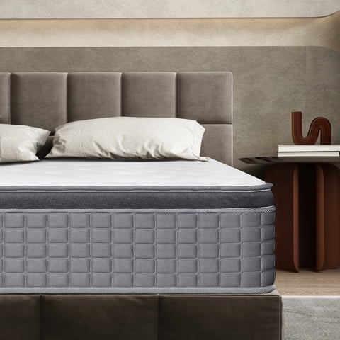 MICOOLS 12" Gel Memory Foam Spring Hybrid Mattress in a Box,King Mattress