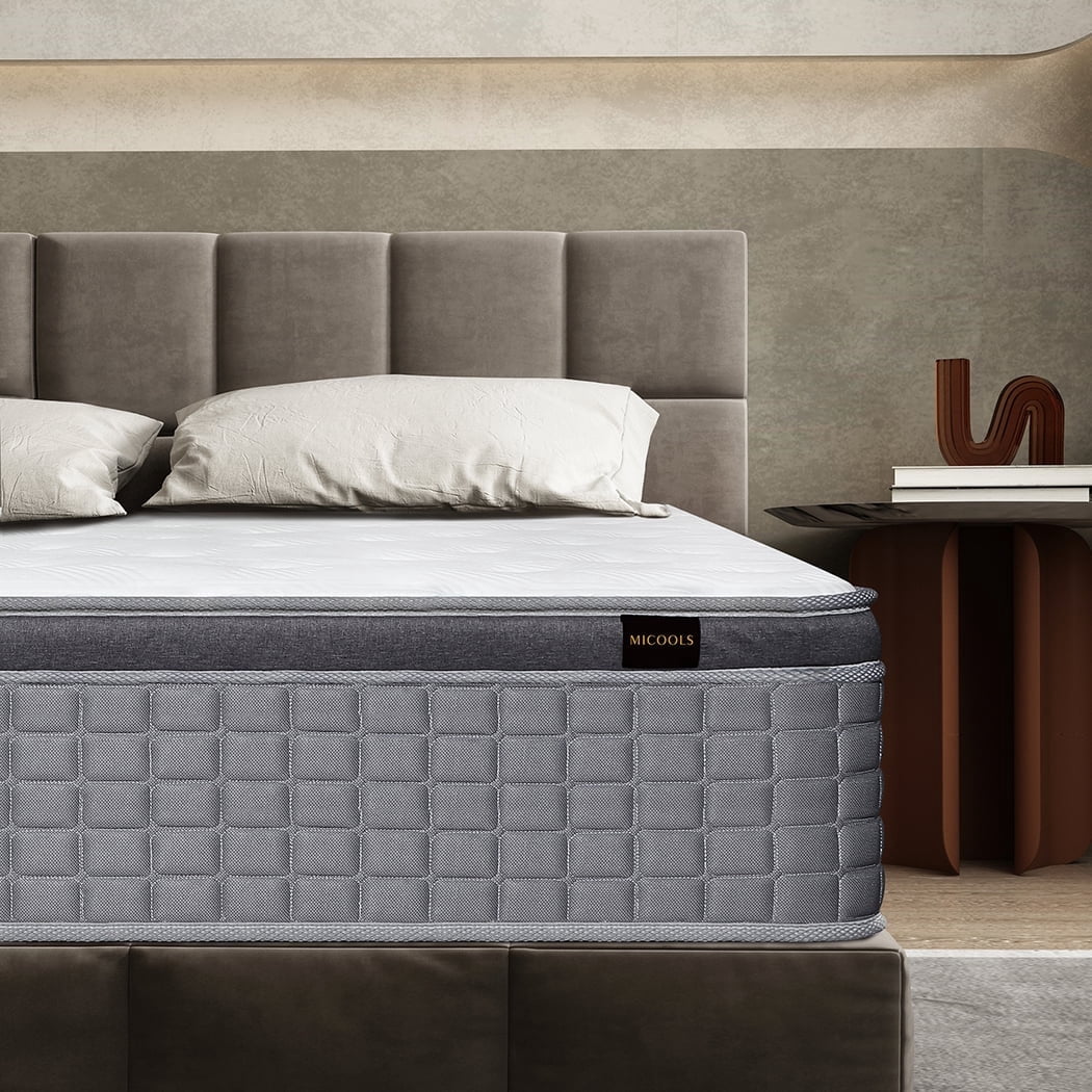 MICOOLS 14" Gel Memory Foam Spring Hybrid Mattress in a Box,Full Mattress
