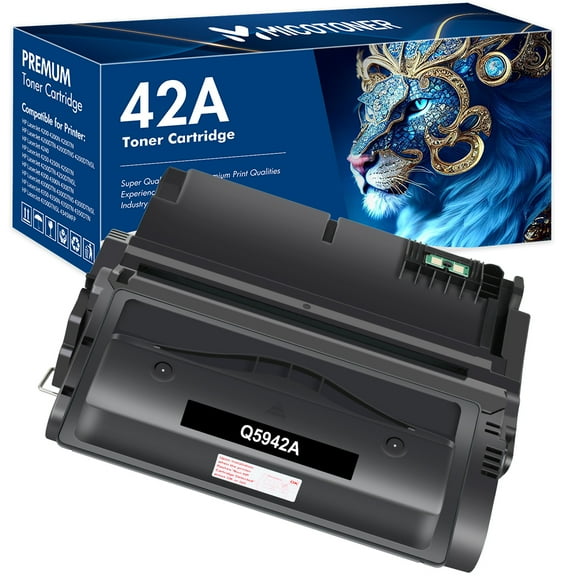 MICOTONER 1-Pack Compatible Toner Cartridge for HP Q5942A 42A Work with HP LaserJet 4200dtn 4300dtn 4250dtn 4350dtn 4345mfp Printer (Black)