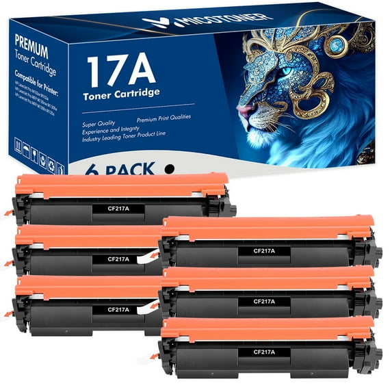 MICOTONER 17A CF217A Toner Cartridge Compatible for HP 17A CF217A LaserJet Pro M102w M102a MFP M130nw M130fw M130fn M130a Printer (Black,6-Pack)