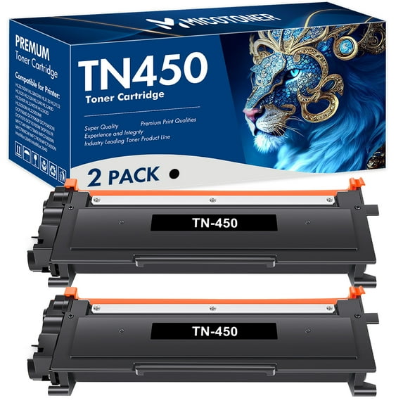 MICOTONER 2-Pack Compatible Toner Cartridge for Brother TN-450 TN420 TN 450 HL-2270DW HL-2280DW HL-2230 HL-2240 Intellifax 2840 2940 MFC-7860DW MFC-7360N DCP-7065DN(Black)