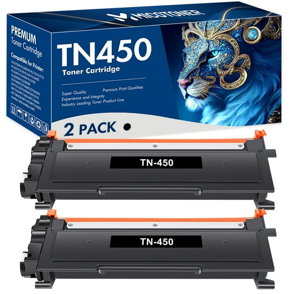 MICOTONER 2-Pack Compatible Toner Cartridge for Brother TN-450 TN420 TN 450 HL-2270DW HL-2280DW HL-2230 HL-2240 Intellifax 2840 2940 MFC-7860DW MFC-7360N DCP-7065DN(Black)