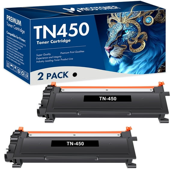 MICOTONER Compatible Toner Cartridge for Brother TN-450 TN420 TN 450 HL-2270DW HL-2280DW HL-2230 HL-2240 Intellifax 2840 2940 MFC-7860DW MFC-7360N DCP-7065DN(Black 2-Pack)