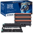 thumbnail image 1 of MICOTONER Compatible Toner Cartridge TN-760 & DR-730 Drum Unit for Brother HL-L2370DWXL DCP-L2550DW MFC-L2750DW (Black 3*Toner 1*Drum), 1 of 8