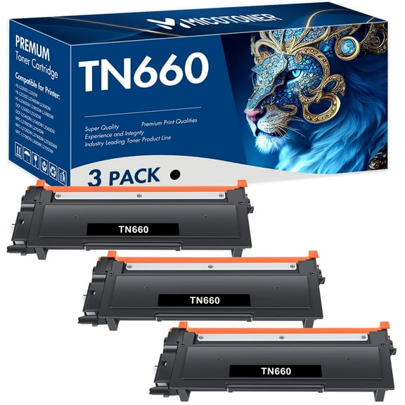 MICOTONER TN-660 Toner Cartridge Compatible for Brother TN660 TN630 TN-630 MFC-L2700DW MFC-L2740DW HL-L2320D HL-L2340DW HL-L2380DW DCP-L2540DW Printer Ink (Black 3-Pack)