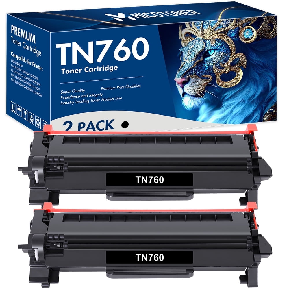 MICOTONER TN760 Toner Cartridge Compatible for Brother TN760 TN730 TN