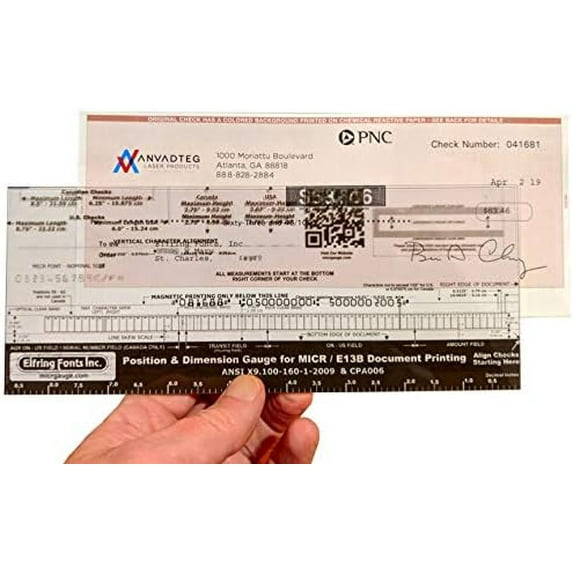 MICR Check Position Gauge