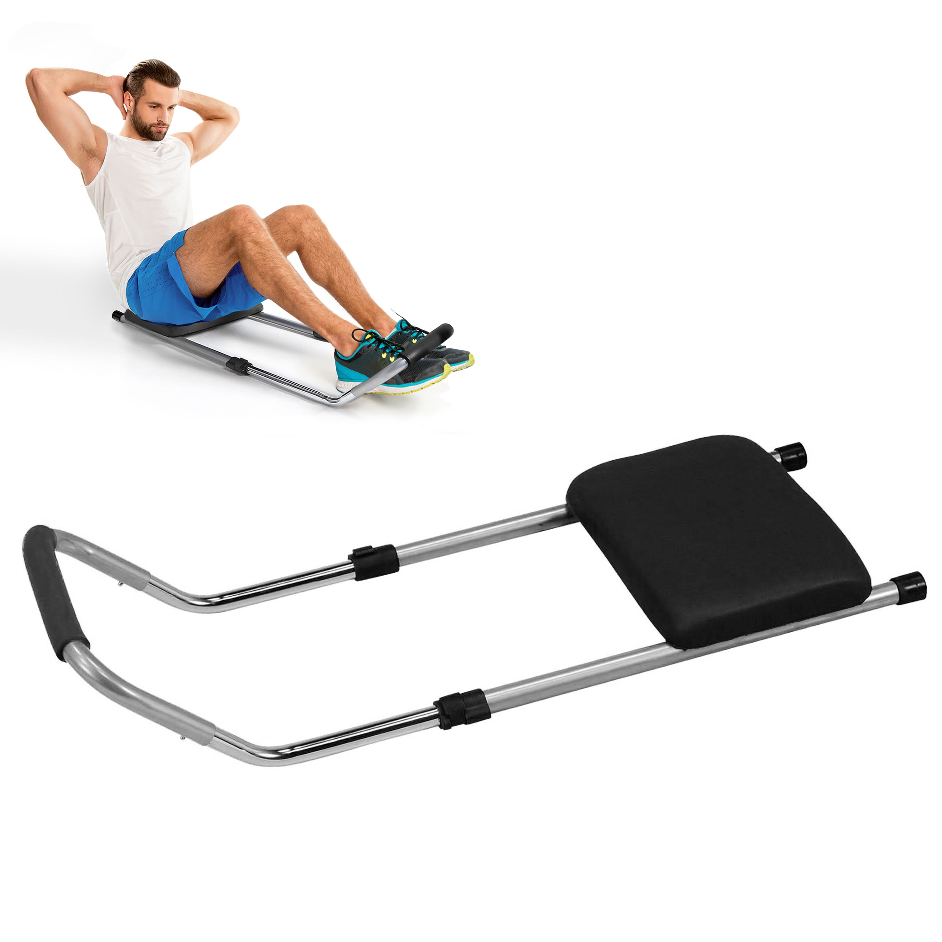 Microdry Ab Precision Workout Trainer, Guided Core Trainer for Proper Form, Grey/Black