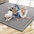 thumbnail image 1 of MICRODRY Memory Foam Luxury Area Rug, 5x7', Light Gray, 1 of 9