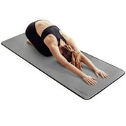 Microdry - Deluxe Multi-Purpose Fitness Mat 12mm - Padded, Skid & Tear Resistant 24" x 72" Gray