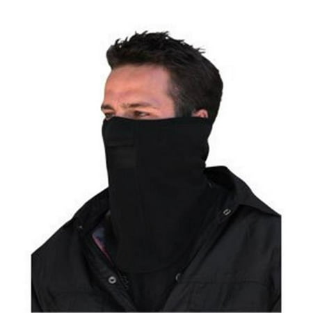 Zan Headgear Microfleece Face Mask with Mesh Mouth Black WFMF114