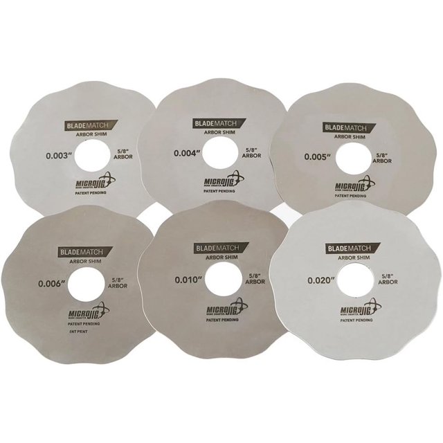 MICROJIG Matchfit AS6 Micro Jig Bladematch Arbor Shims For Table Saw