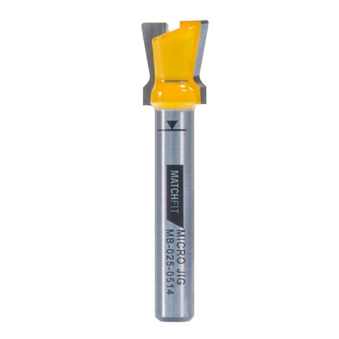 MICROJIG Matchfit MB-025-0514 Dovetail 1/4" Shank 14° X 1/2" Router Bit