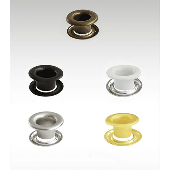 MICRON #0 Brass (Antique Brass Plated) Self-Piercing Grommets & Washers (500 sets)