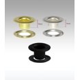 thumbnail image 1 of MICRON #2 L/N Brass (Military Black Plated) Self-Piercing Grommets & Washers (500 sets), 1 of 2